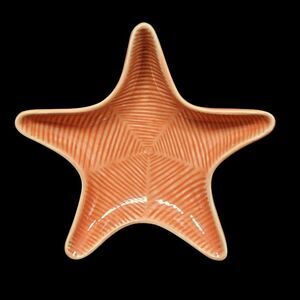 Andrea by Sadek Coral Starfish Trinket Dish Ceramic Tray‎ Wall Art 7" Nautical